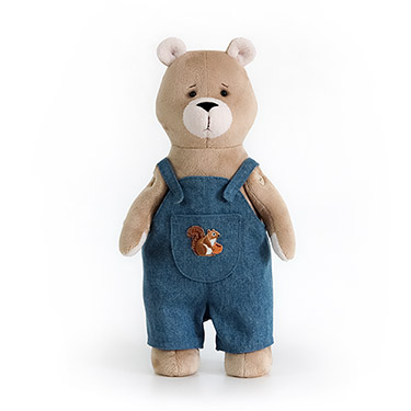 Джинсовый комбинезон для мишки: выкройка с мастер-классом