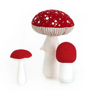 Выкройки грибов мухоморов с мастер-классами