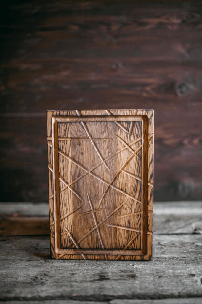 Доска для подачи дизайнерская квадратная светлая 2