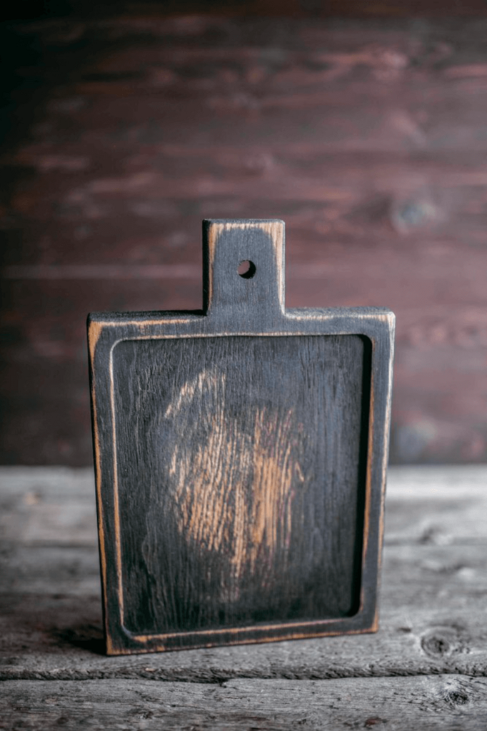 Доска для подачи дизайнерская квадратная темная