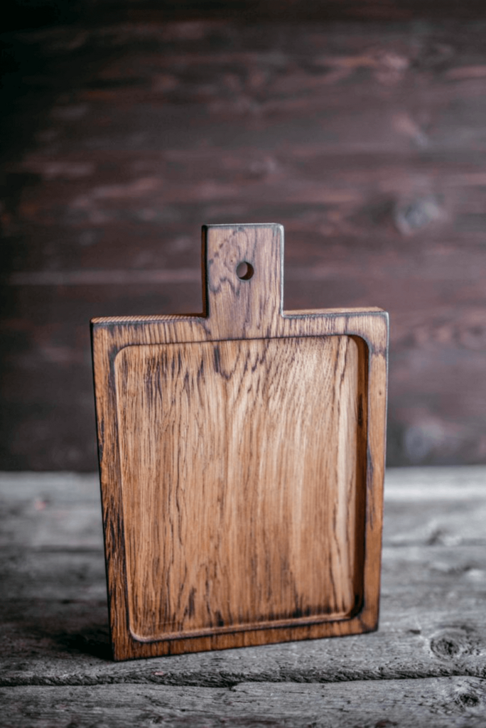 Доска для подачи дизайнерская квадратная дуб 2