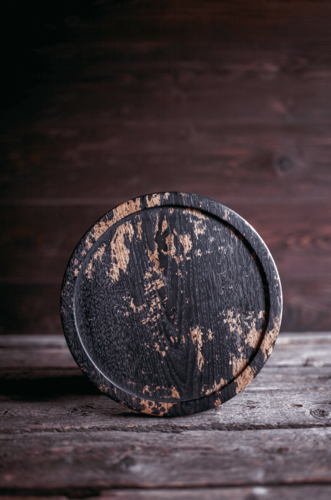 Доска для подачи круглая двухцветная