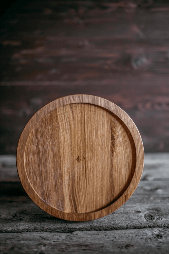 Доска для подачи круглая светлая