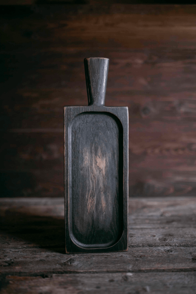 Доска для подачи дизайнерская прямоугольная темная