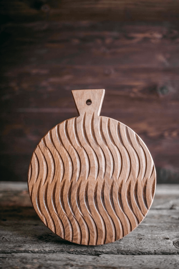 Доска разделочная дизайнерская с узорами светлая 2