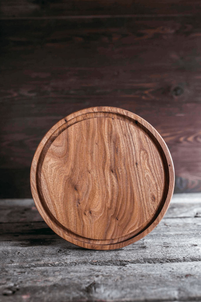 Доска для подачи круглая светлая 2