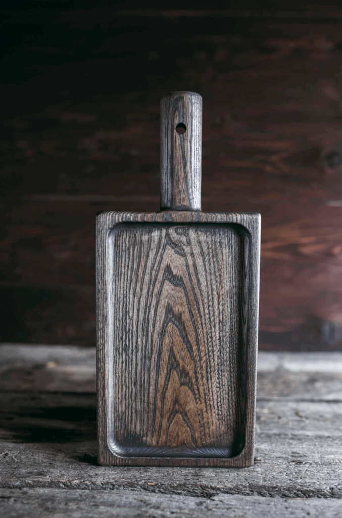 Доска для подачи дизайнерская прямоугольная dark