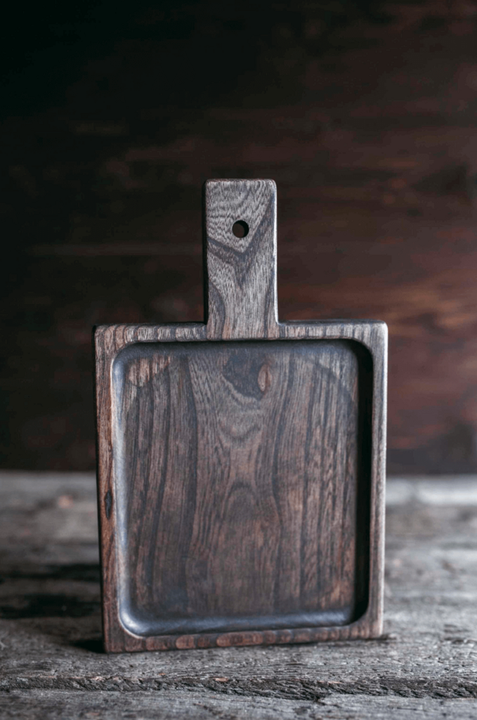 Доска для подачи квадратная со скругленными углами темная 2