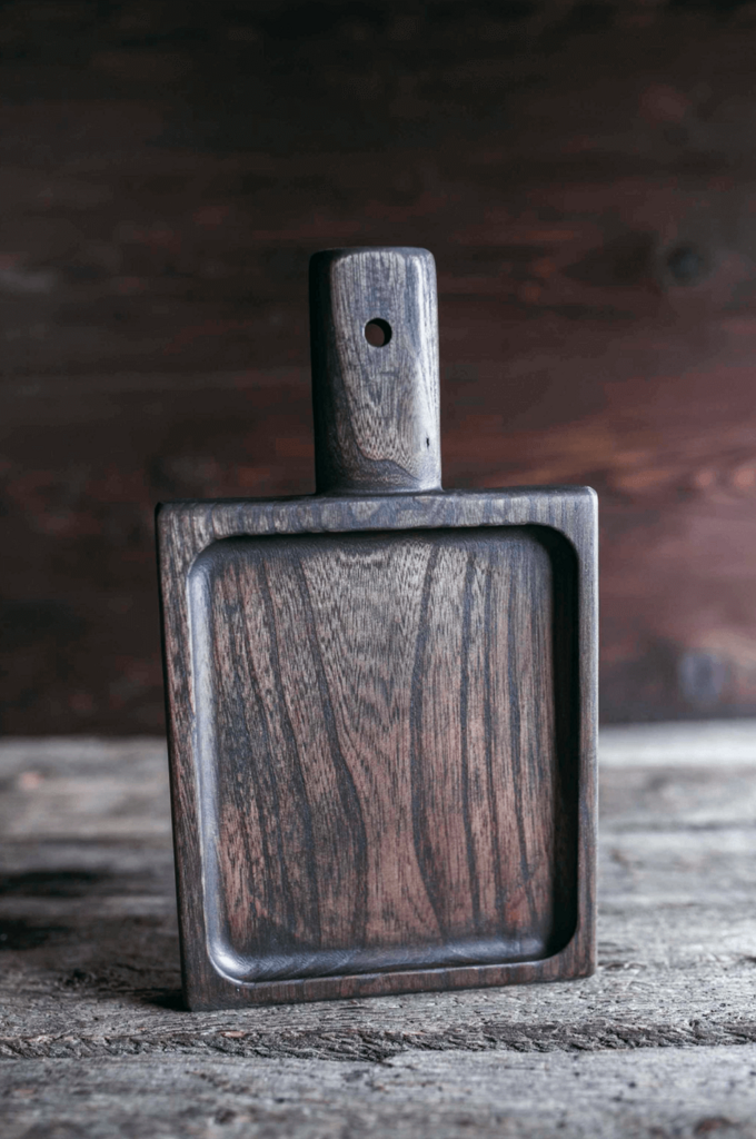 Доска для подачи квадратная со скругленными углами темная