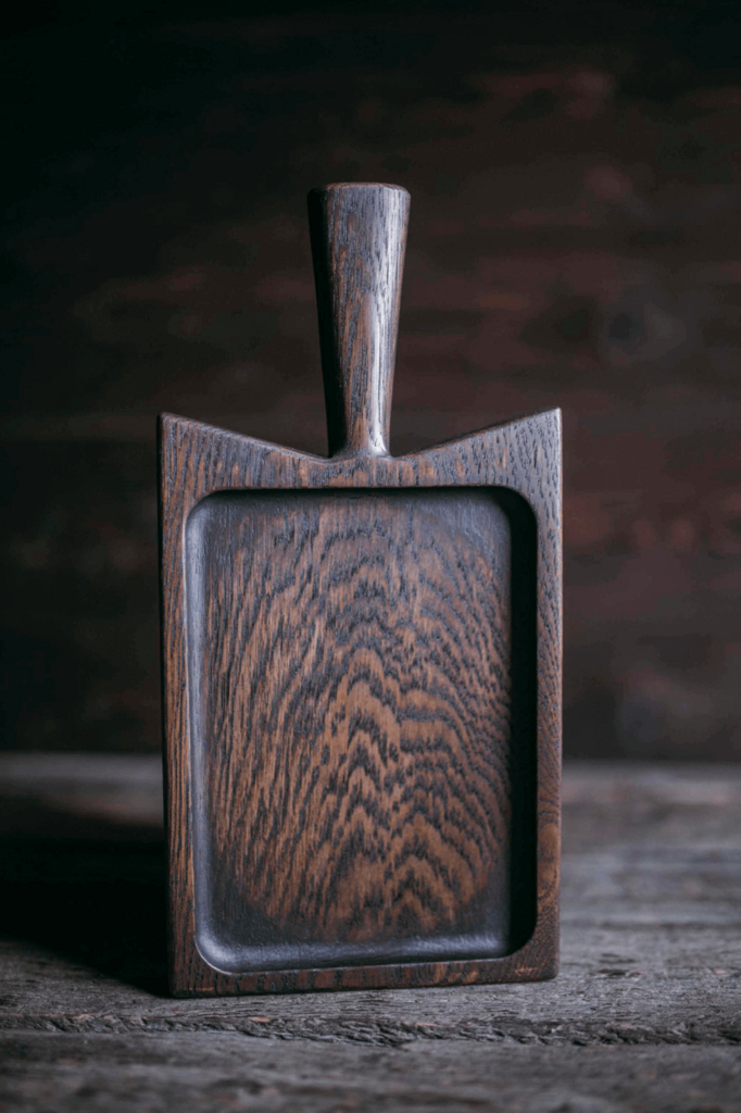 Доска для подачи дизайнерская квадратная темная