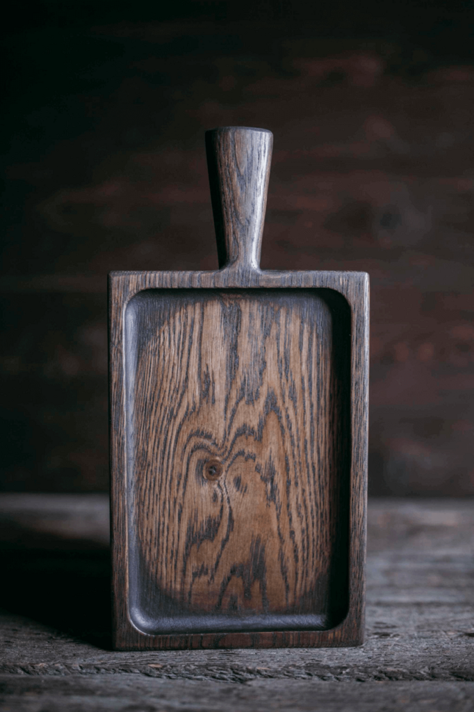 Доска для подачи квадратная темная