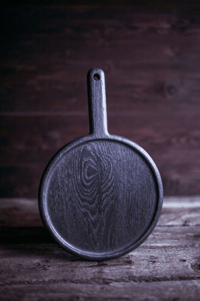 Доска для подачи круглая темная