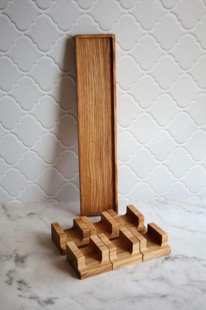 Подставки (6шт) с подносом под тако, хенд-роллы, темаки. дуб.