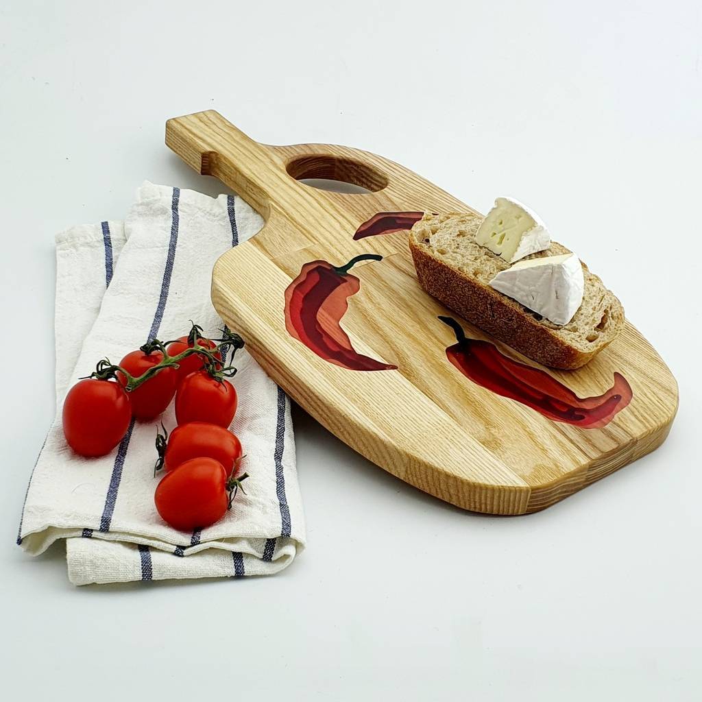 Разделочная доска "Вино и Перцы"