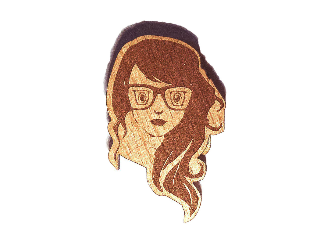 Значок "Девушка-хипстер"