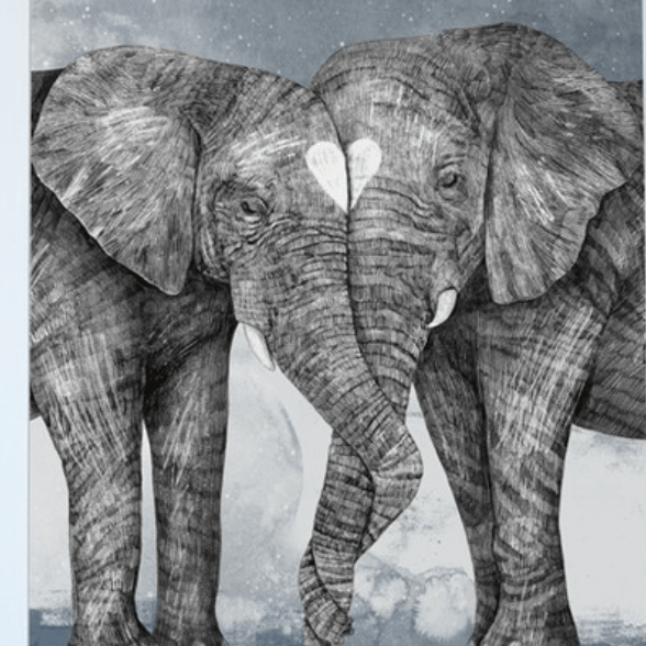 Постер влюбленные слоны купить в интернет магазине