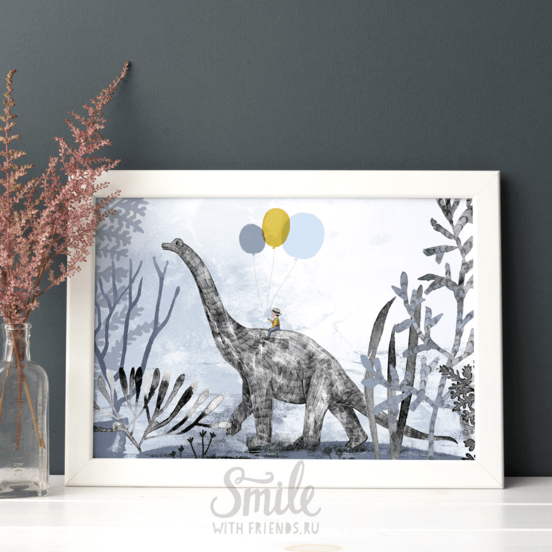 Верхом на брахиозавре - горизонтальный