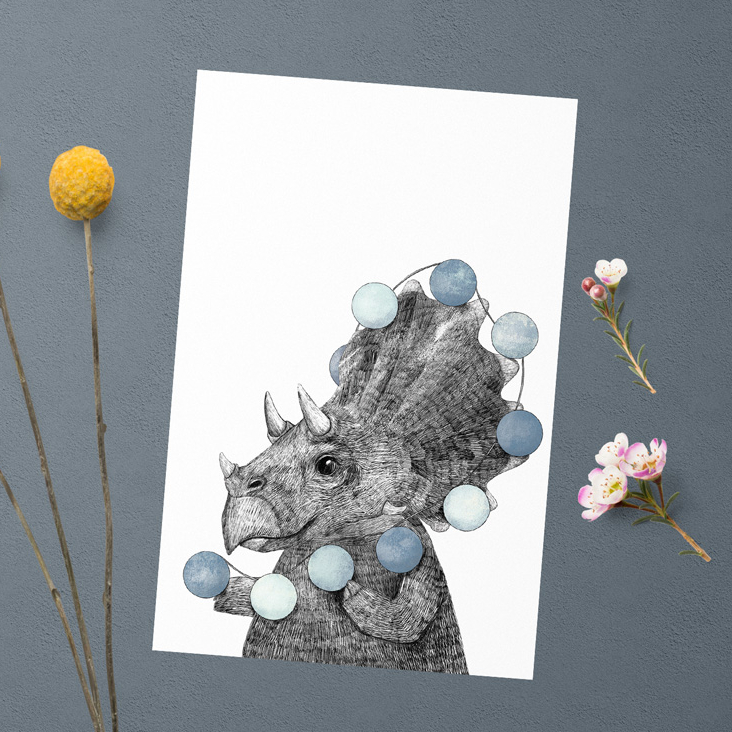 Трицератопс  - открытка