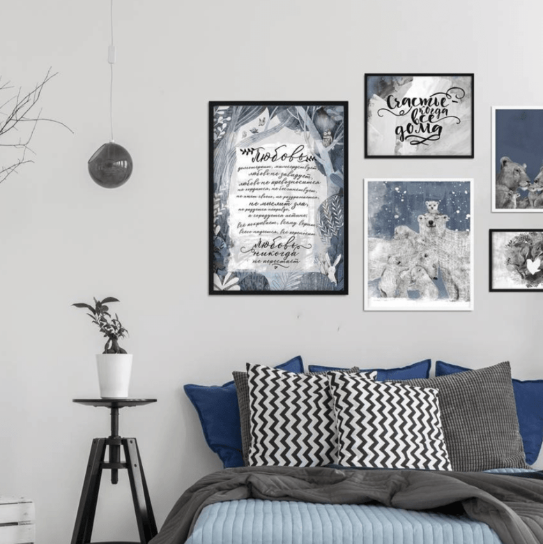 Набор постеров семьи животных с детьми купить в интернет магазине