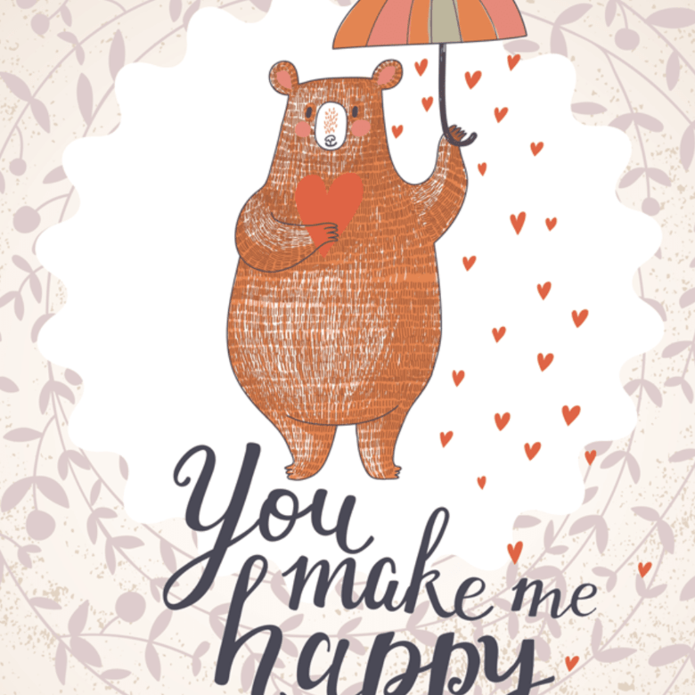 Постер You make me happy купить в интернет магазине