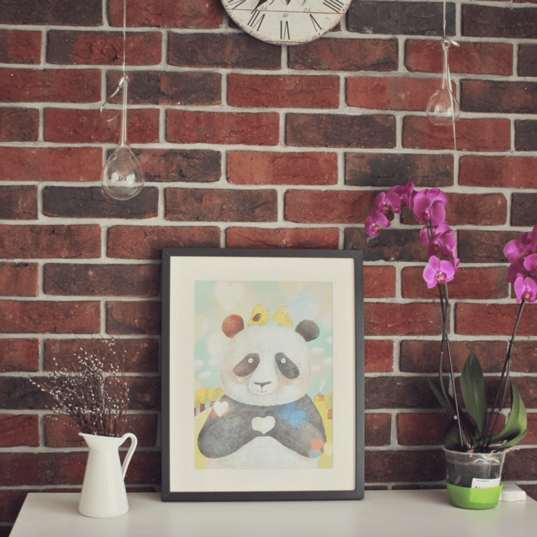 Постер Влюбленная панда купить в интернет магазине