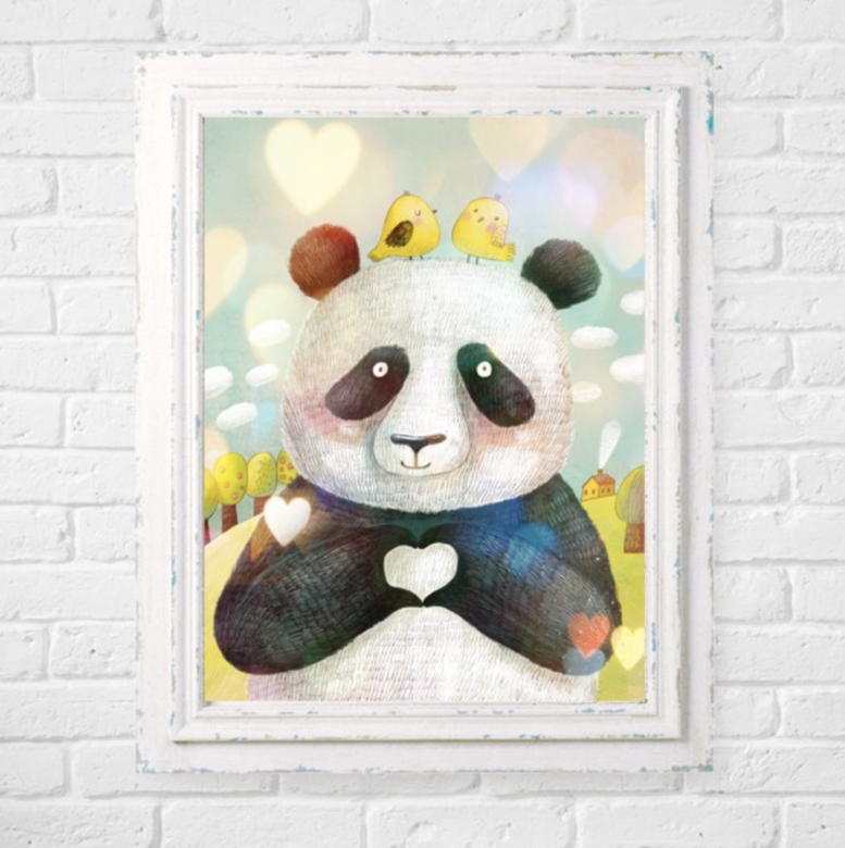 Влюбленная панда