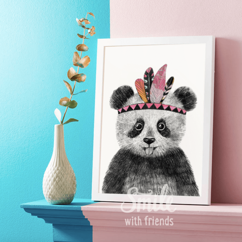 Малышка панда-индеец