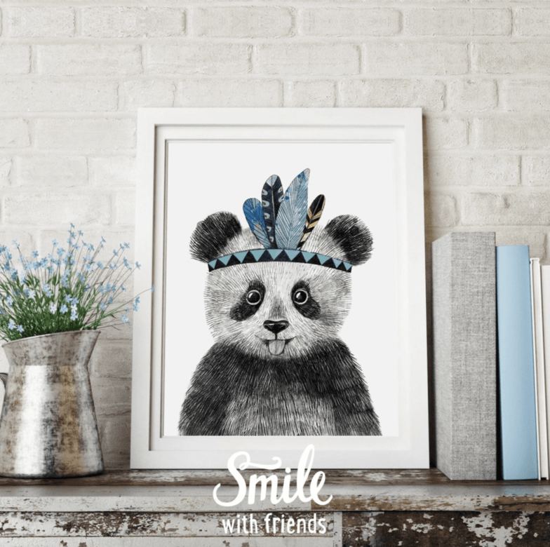 Малыш панда - индеец