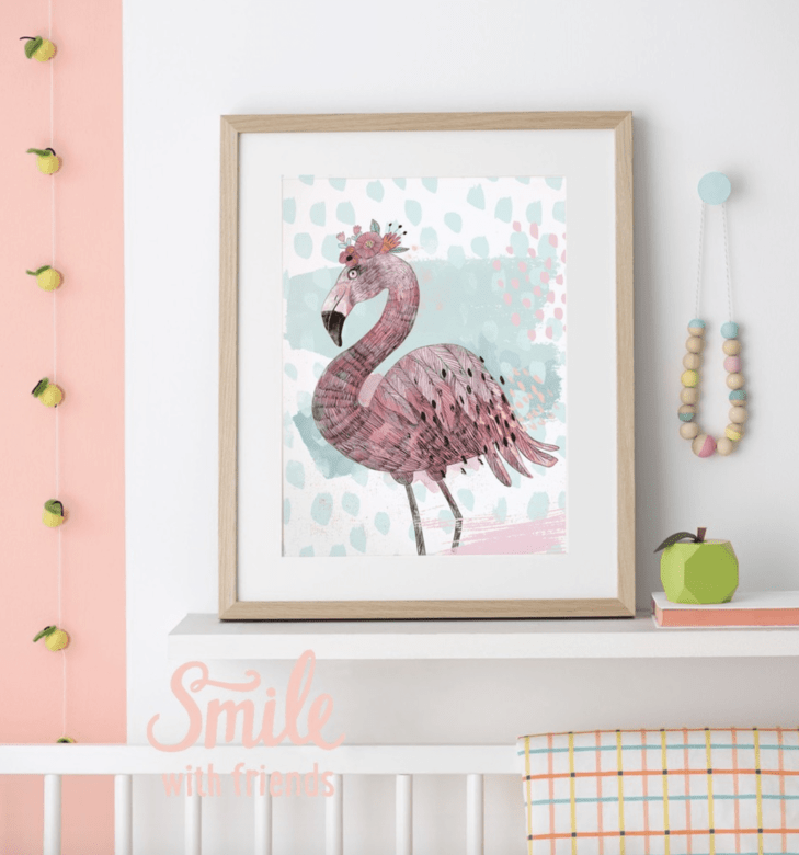 Розовый фламинго