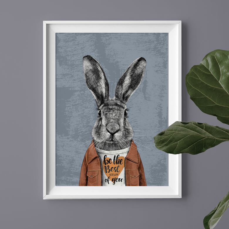 Заяц в куртке