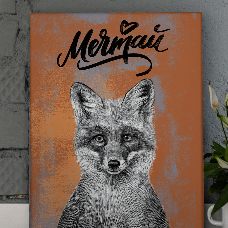 купить постер с лисой