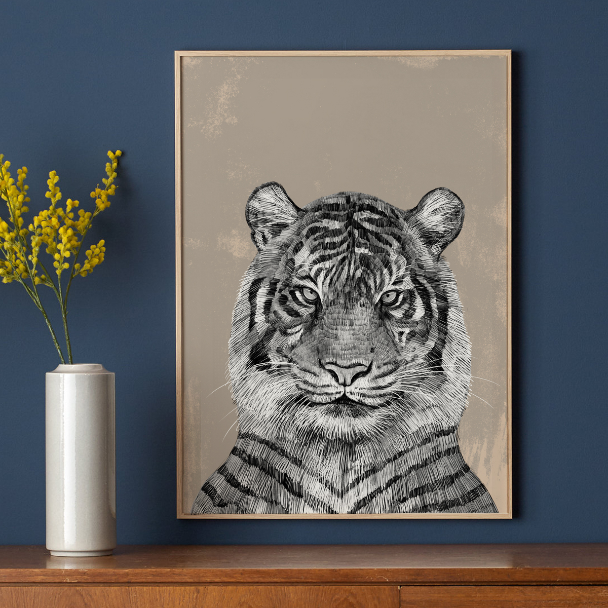 Тигр - постер для декора дома - декор с животными
