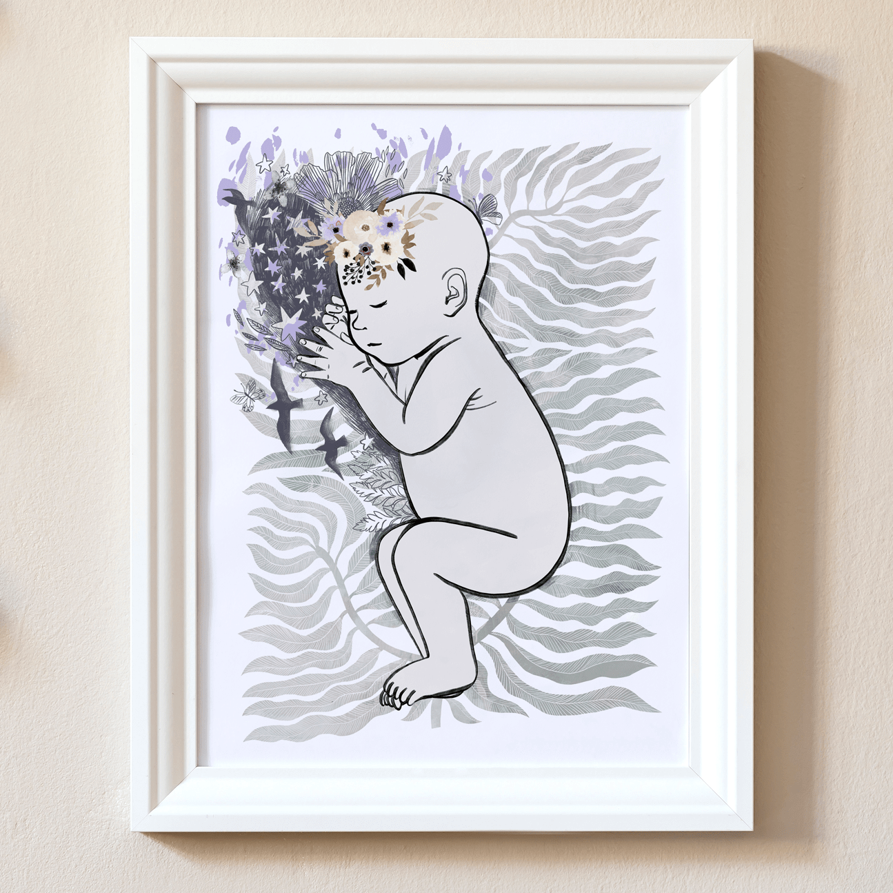 Спящая девочка - постер в детскую