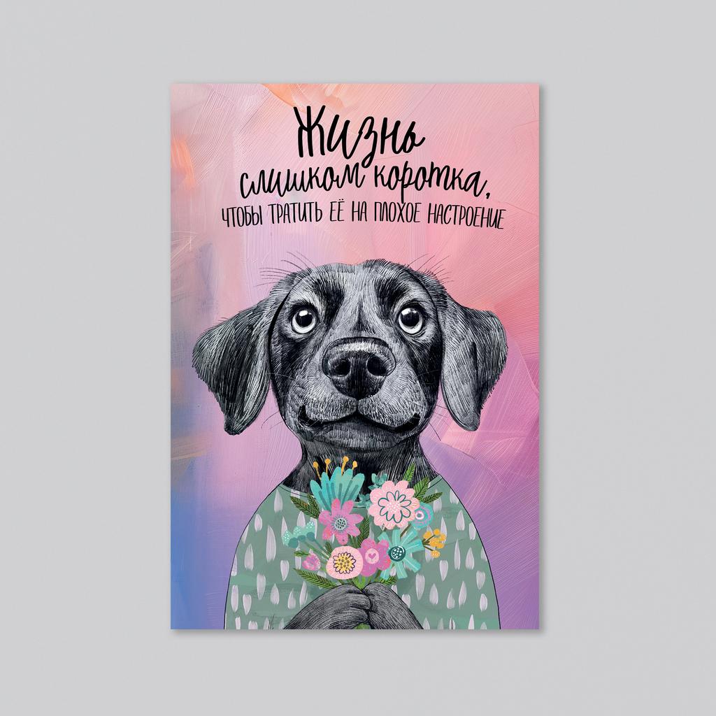 Жизнь слишком коротка - оптовая открытка - 20 штук