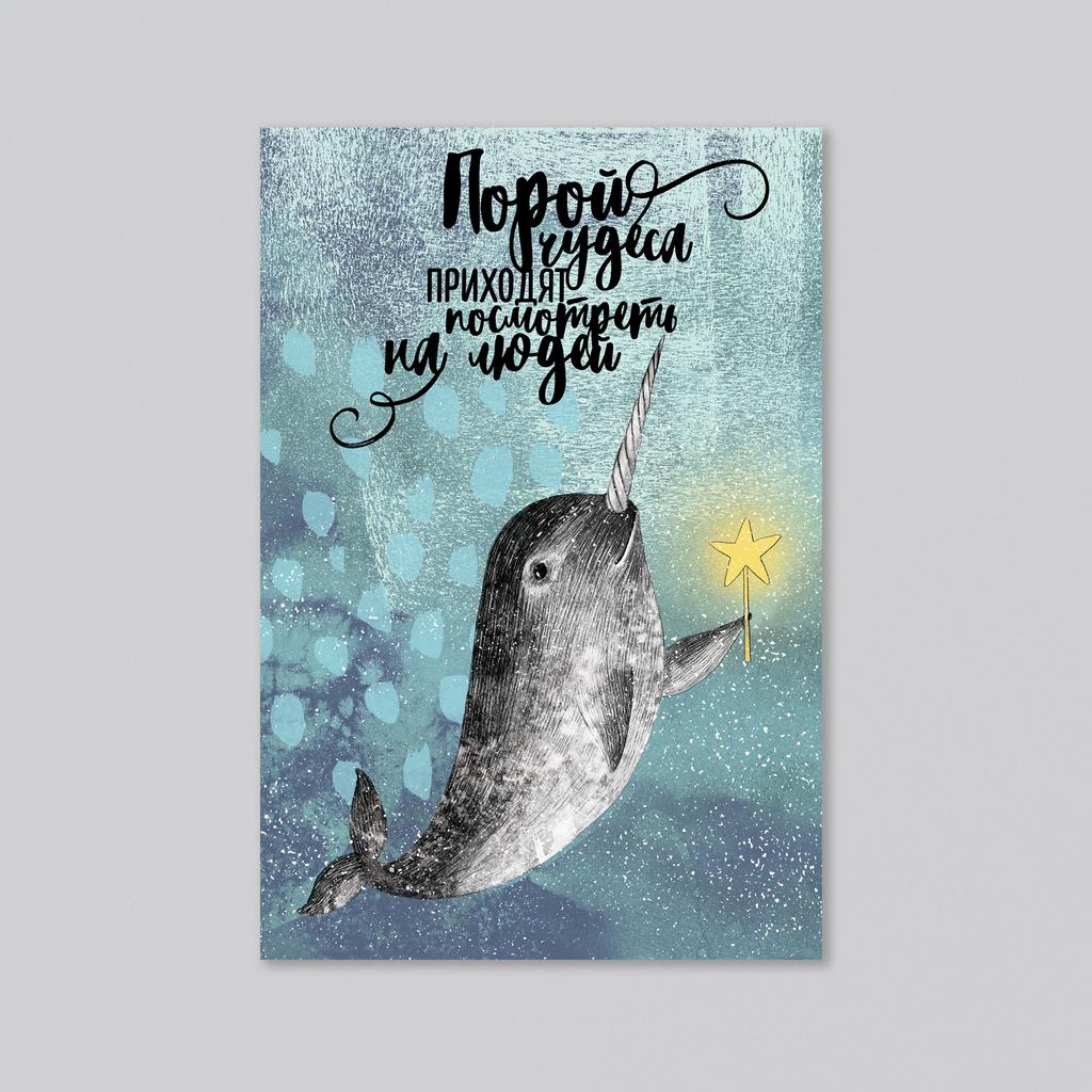 Порой чудеса - оптовая открытка - 20 штук