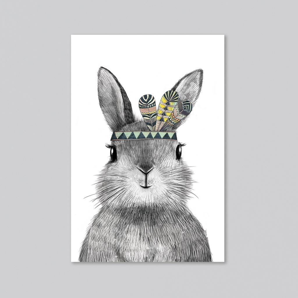 Малыш зайчик - оптовая открытка - 20 штук