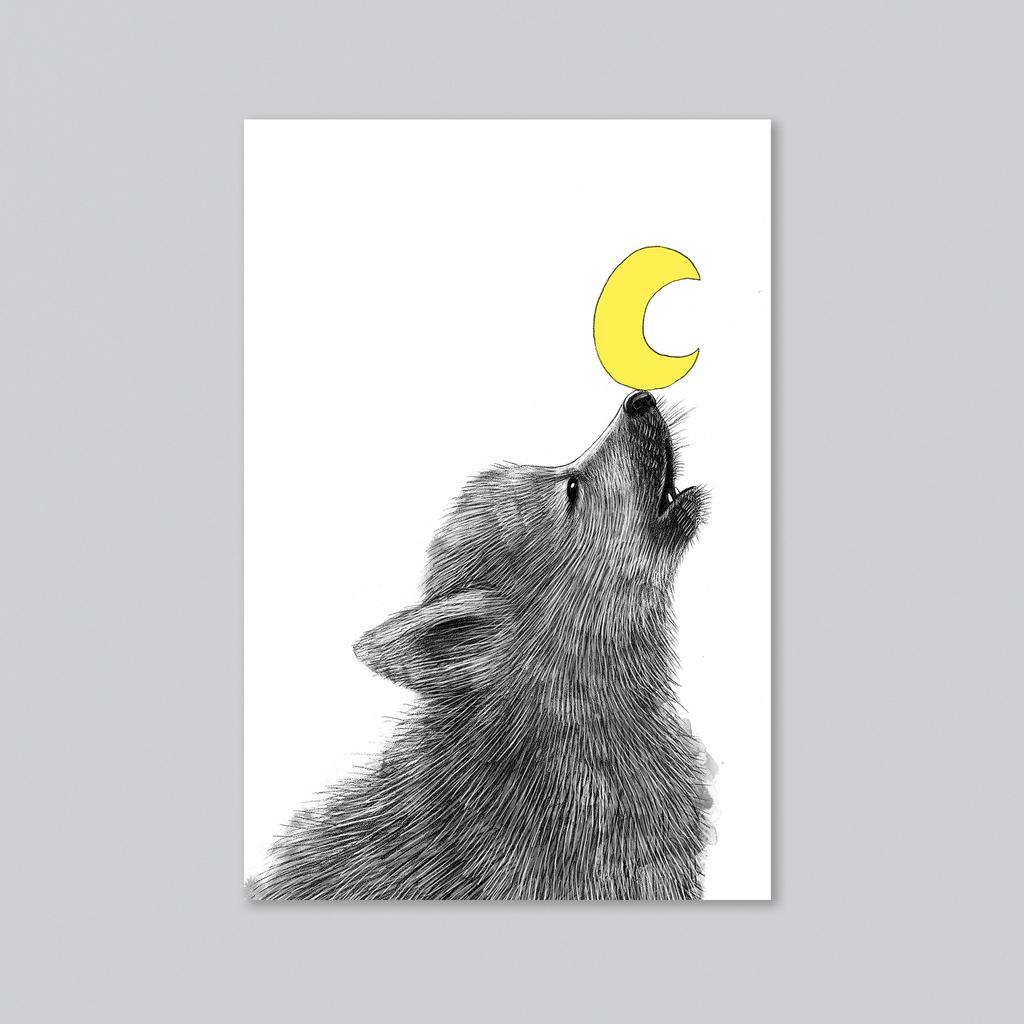 Малыш волчонок - оптовая открытка - 20 штук