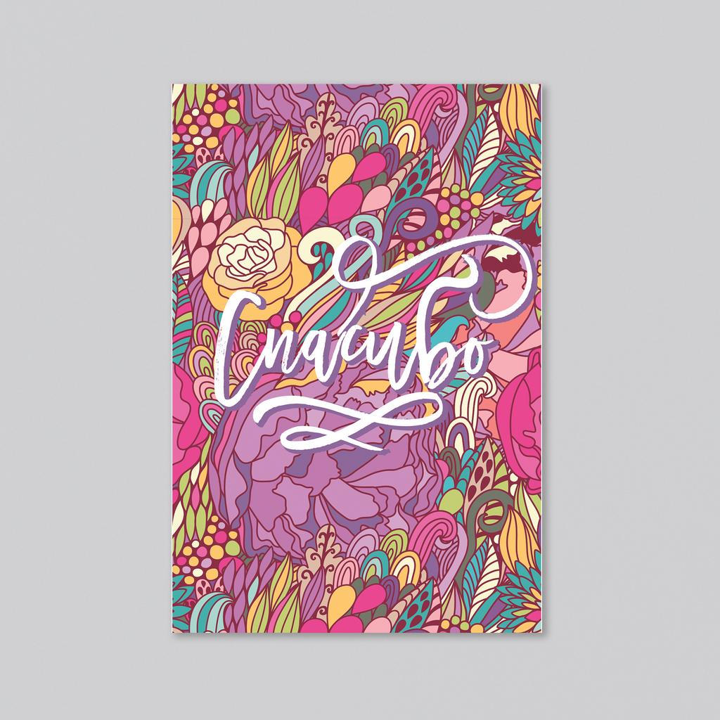 Спасибо с цветами - оптовая открытка - 20 штук