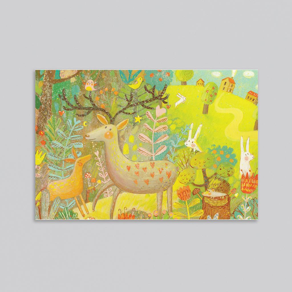 Волшебные рога - оптовая открытка - 20 штук