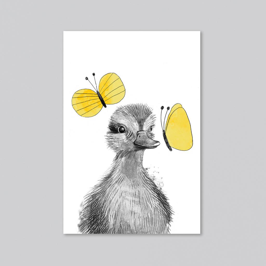 Малыш утенок - оптовая открытка - 20 штук