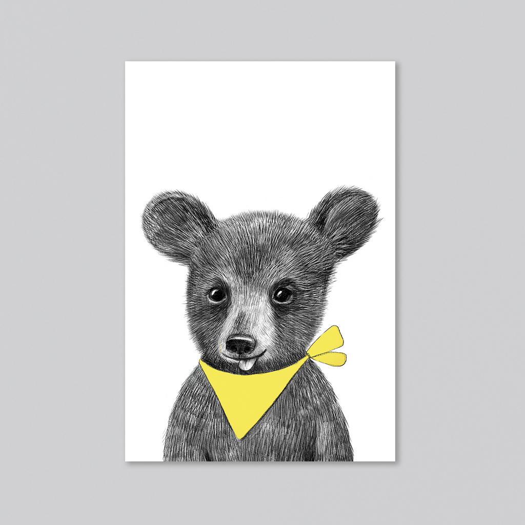 Малыш мишка - оптовая открытка - 20 штук