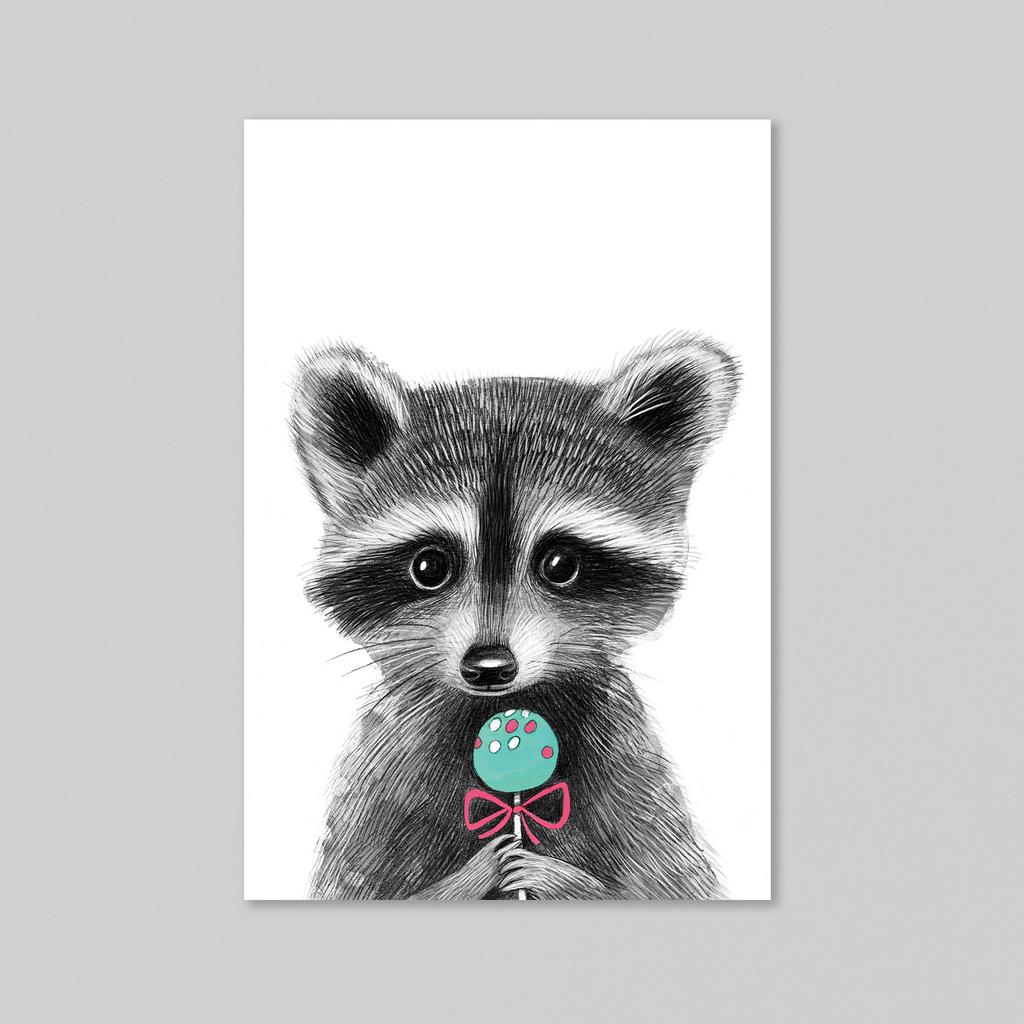 Малыш енотик - оптовая открытка - 20 штук