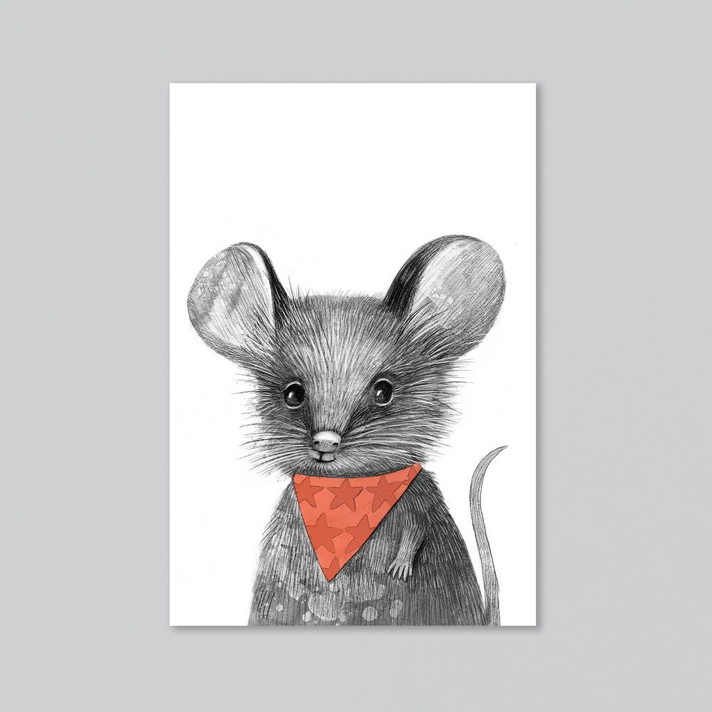 Малыш мышонок - оптовая открытка - 20 штук