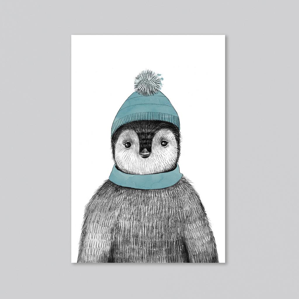 Малыш пингвинчик - оптовая открытка - 20 штук