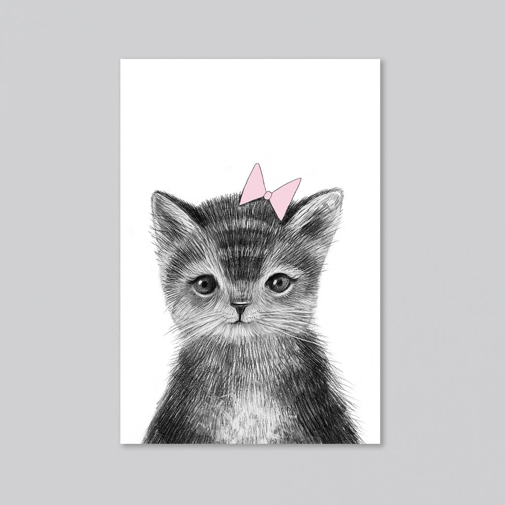 Малышка котенок - оптовая открытка - 20 штук