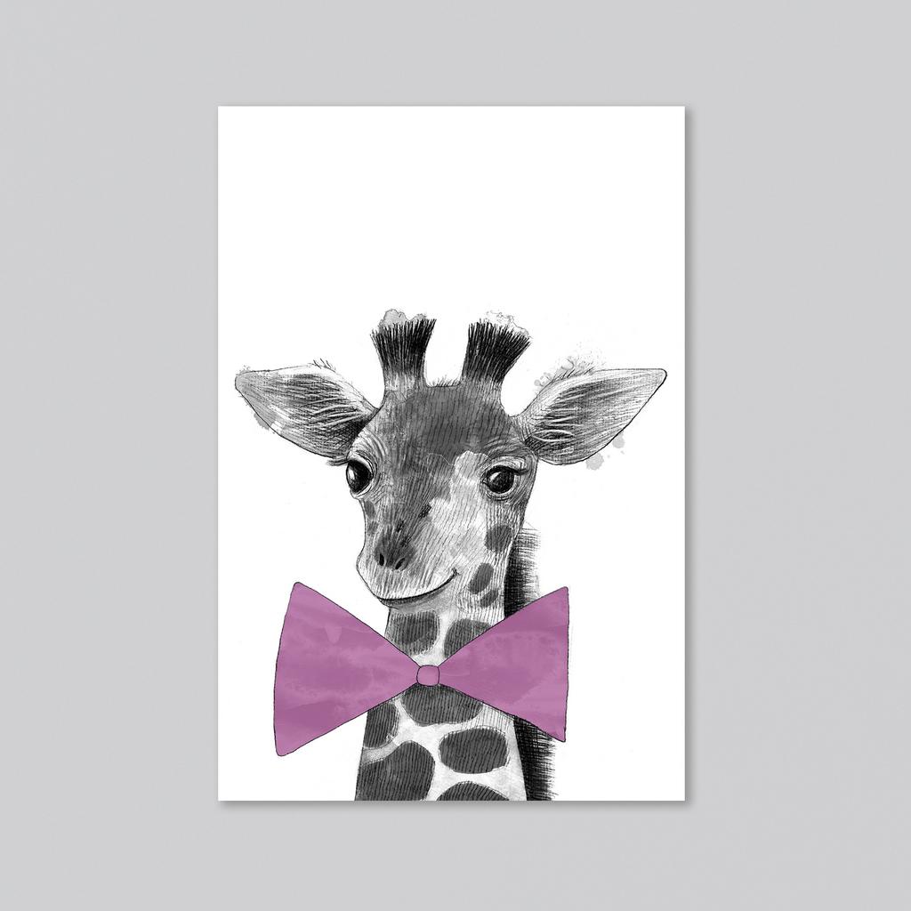 Малыш жирафик - оптовая открытка - 20 штук