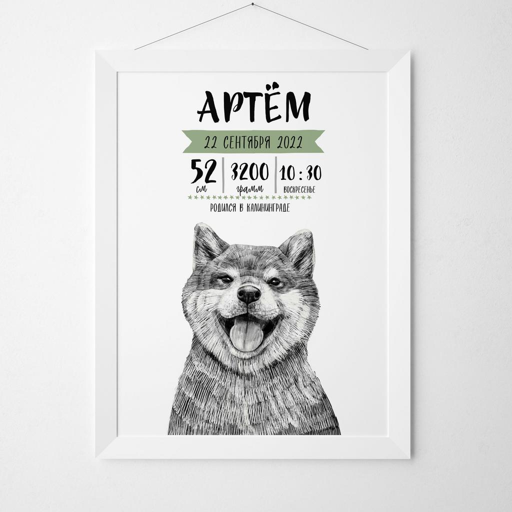 Метрика с собакой (или другим животным)