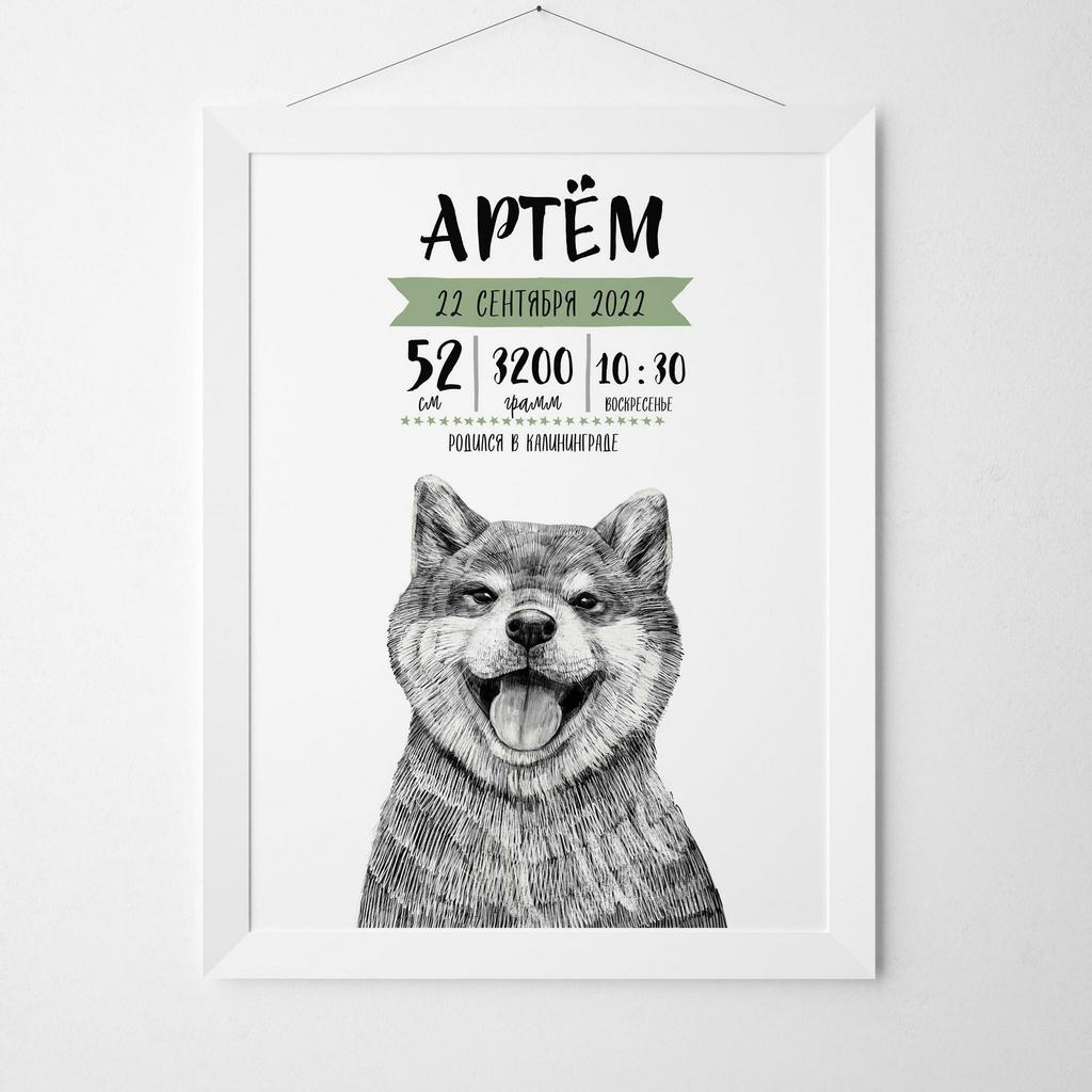 Метрика с собакой (или другим животным) - в электронном виде