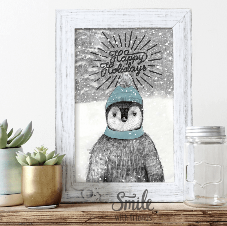 Happy holidays - пингвин