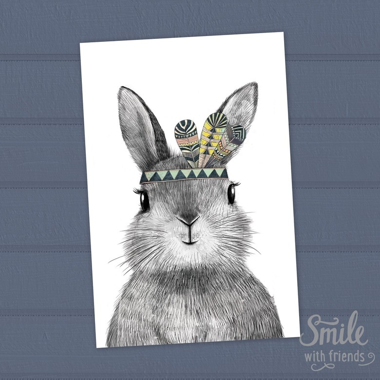 Малыш зайчик - открытка